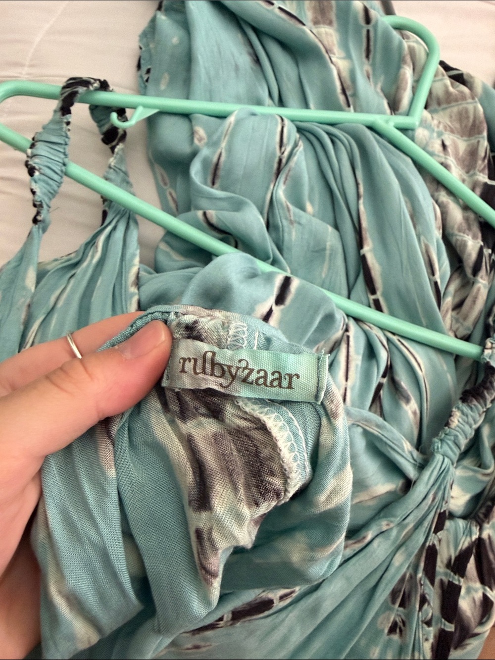 Women’s V-Neck Maxi Dress Tie-Dyed - Picture 13 of 13